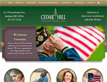 Tablet Screenshot of cedarhillfuneralhome.com
